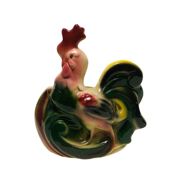 Rare Vintage Rooster Planter Farmhouse Kitchen Decor - Picture 2 of 10